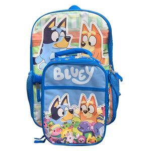 Kids' 17-Inch Licensed Character Backpack and Insulated Lunch Bag Set - Bluey